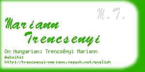 mariann trencsenyi business card